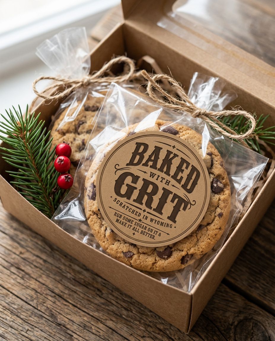 Baked with Grit cookies boxed for gifting