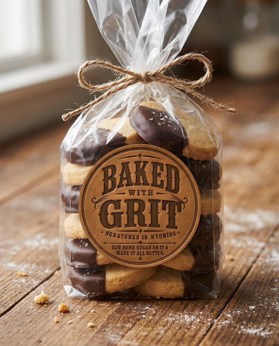 Shortbread cookies packed for delivery
